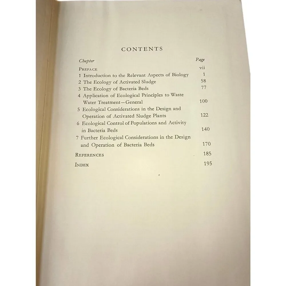 The Ecology Of Waste Water Treatment By H. A. Hawkes 1963 Ex library